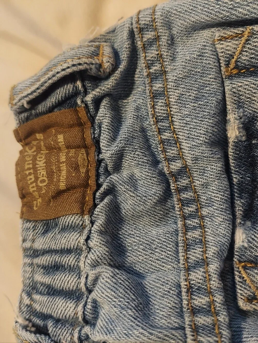 Genuine Kids OshKosh Baby Jeans Lot of 2 Size 12 Months Blue Denim Elastic Waist